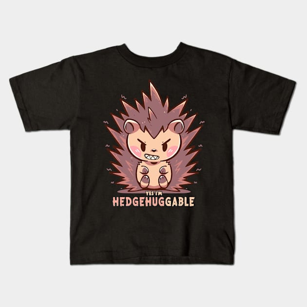 Hedgehuggable Kids T-Shirt by TechraNova